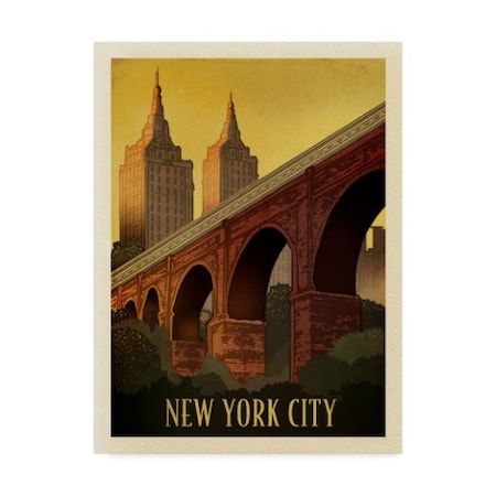 Old Red Truck 'Vintage New York' Canvas Art,14x19